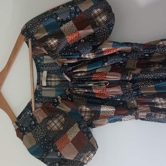 Christy Dawn Brynne Dress in Patchwork Blue - Picture 2 of 4